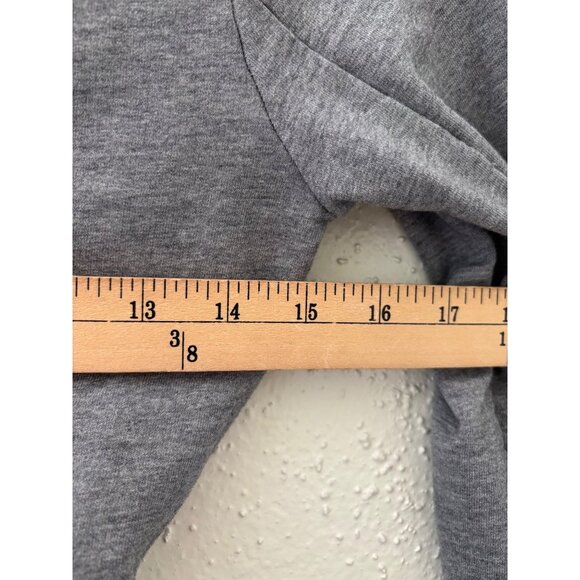 Lucky Brand Cozy Grey Hooded Wrap Cardigan With Tie Waist & Side Pockets - Picture 5 of 13